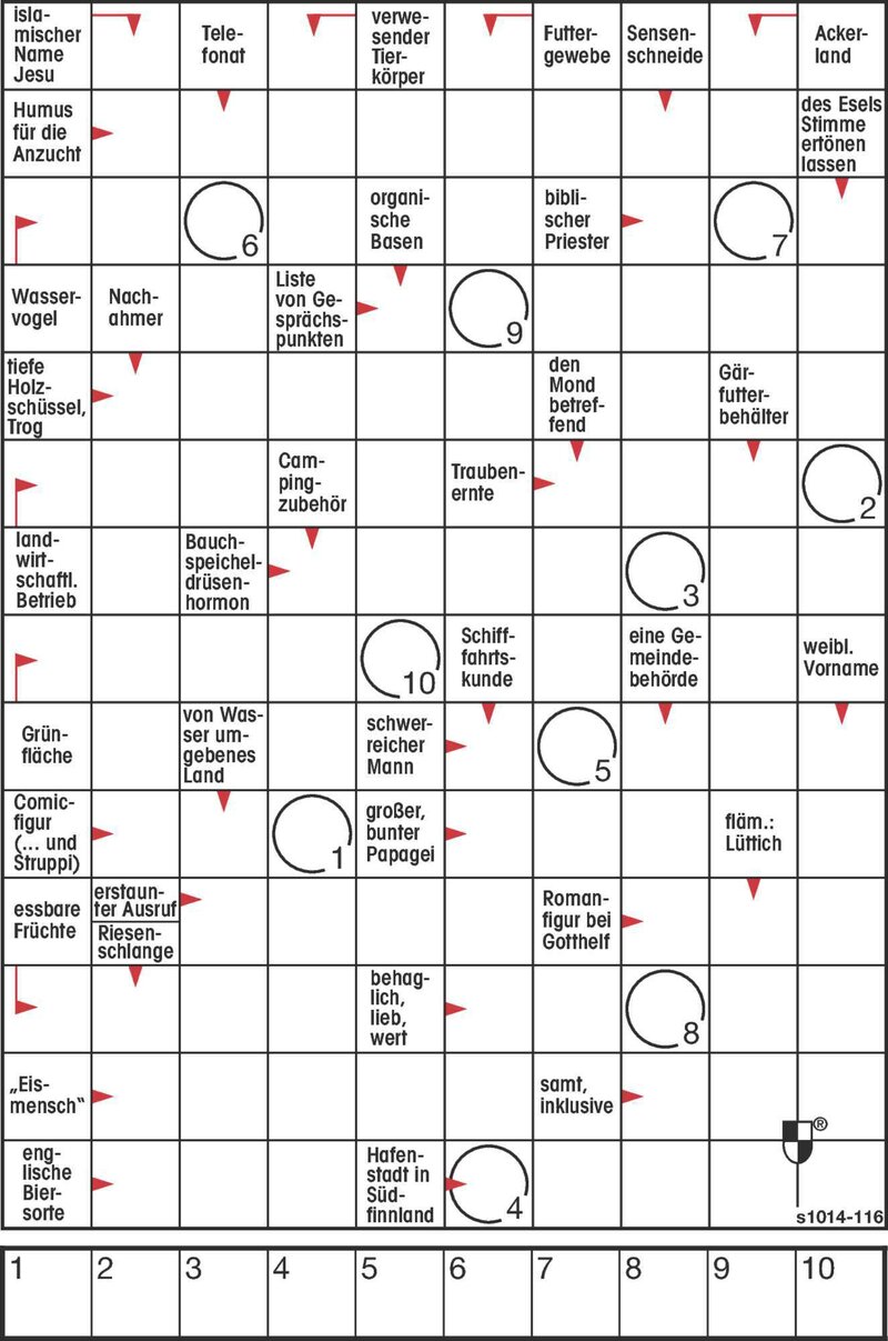 Das Wochenblatt-Kreuzworträtsel zum Ausdrucken - Bayerisches